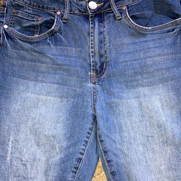 Seven7 Blue Boot Cut Jeans with Faded Distressing - Picture 9 of 15